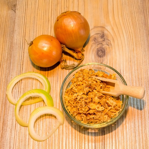 Cebula smażona prażona panierowana